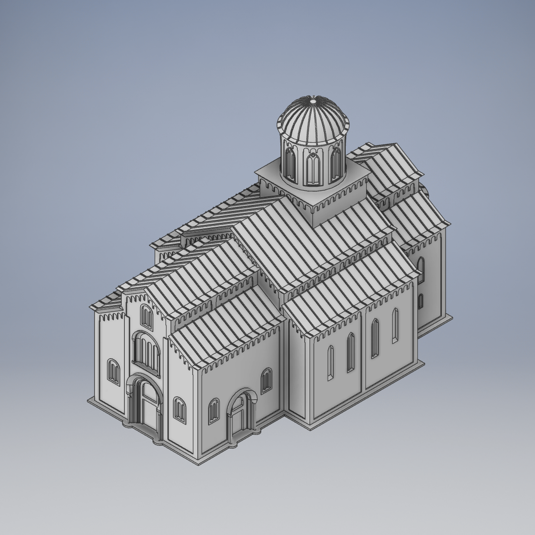 3D model manastira Dečani